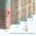 thumbnail image 4 of Pioneer Flower Floral Print Pattern Shower Curtain 84”x72", Bathroom Decorative Shower Curtain Set with 12 Hooks, Waterproof Washable, 4 of 4