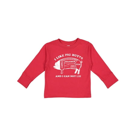 

Inktastic I Like Pig Butts WHT Gift Toddler Boy or Toddler Girl Long Sleeve T-Shirt