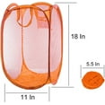thumbnail image 3 of 2Pcs Mesh Popup Laundry Hamper, Foldable Portable Dirty Clothes Basket Collapsible Dirty Clothes Hamper for Bedroom, Kids Room, College Dormitory and Travel, 3 of 6