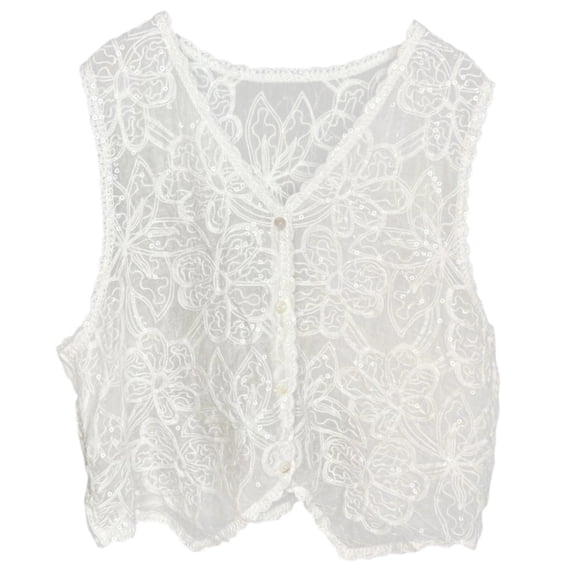 Aellinatey Womens Sleeveless Deep V Neck Lace Crop Tank Top Vest Waistcoat Streetwear