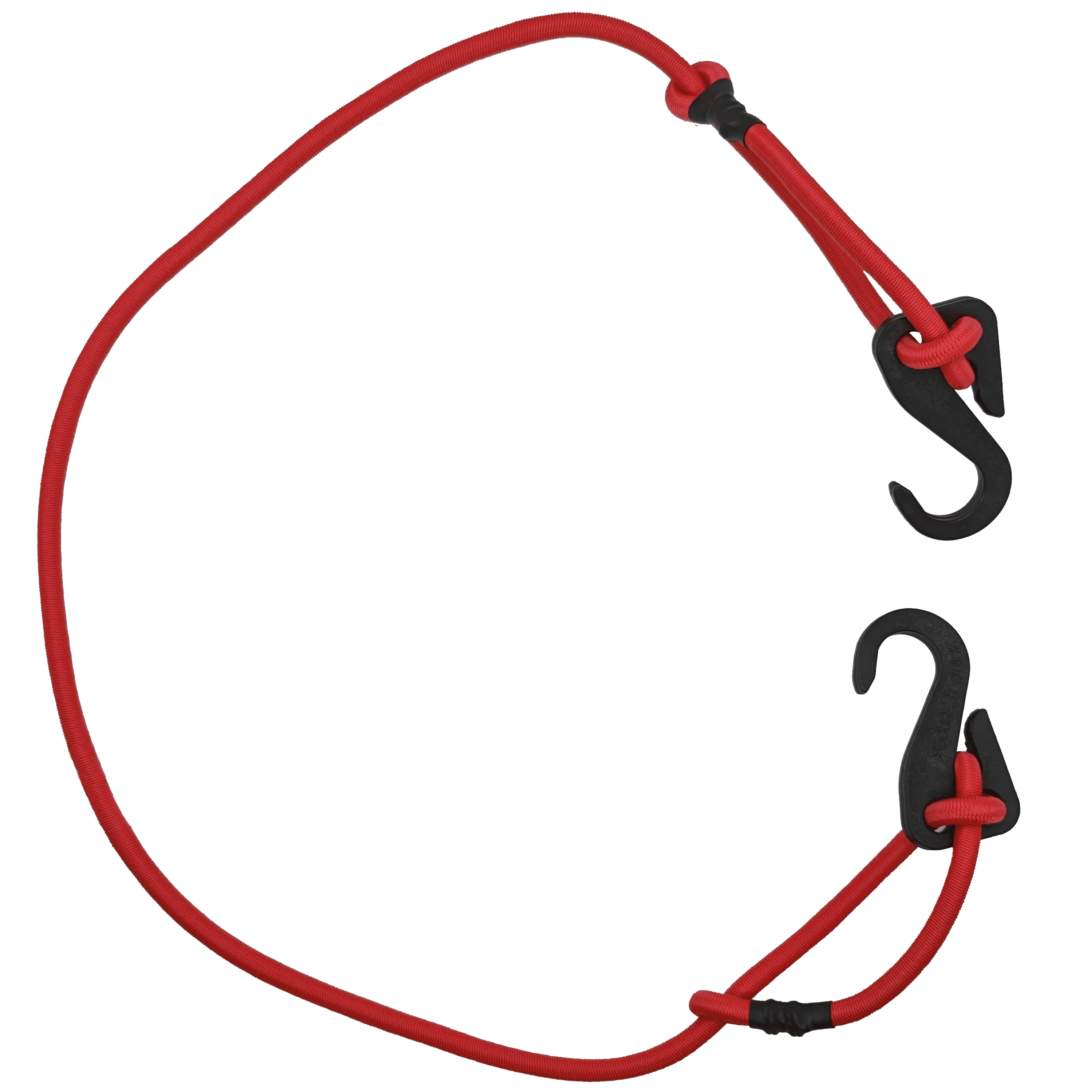 Hook & Cord Adjustable Bungee Cord with two "Secure It Quick" Nylon