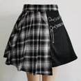 thumbnail image 2 of Gothic Sweet Women Pleated Skirt Fashion Plaid Mini High Waist Chic Skirt Kawaii Summer Casual Ladies Plaid Pleated Skirt, 2 of 10