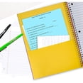 thumbnail image 4 of Rosmonde 3 Subject Spiral Notebook, 12 Pack, Wide Ruled, Water Resistant Cover, Thick 300 Pages/Book (150 Sheets), 8 x 10-1/2, 3 Hole Punched, Colored Dividers, Assorted Colors, Bulk School & Office, 4 of 9