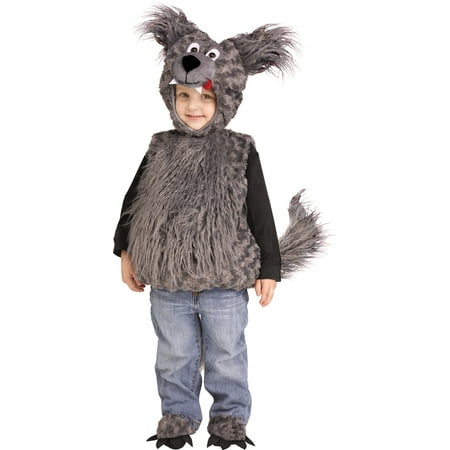 Cuddly Wolf Plush Grey Boys Toddler Animal Halloween