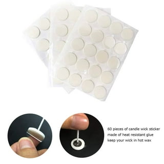 240PCS Candle Wick Stickers, Heat Resistance Double-Sided Stickers with The  Little ''Tail'', Adhere Steady in