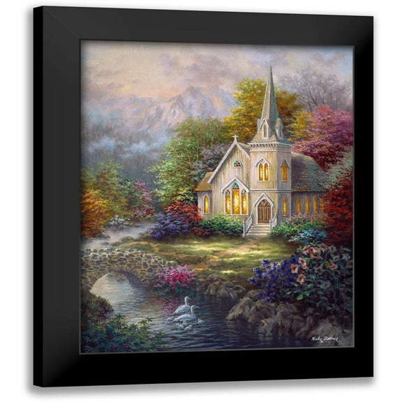 Serenity 12x14 Black Modern Framed Museum Art Print Titled - Boehme, Nicky