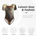 thumbnail image 4 of Balery Mystic Fox With Halo Body de cuello redondo de manga corta para mujer Tops de manga corta Tops básicos-Medium, 4 of 7