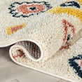 thumbnail image 7 of Well Woven Gigi Blaer Modern Kids Shag Moroccan Ivory Thick 5'3" x 7'3" Area Rug, 7 of 7