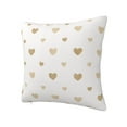 thumbnail image 2 of YFYANG Square Decorative Throw Pillow Case (Without Pillow Insert), Golden Heart Pattern Bedroom Sofa Car Cushion Cover, 12"x12", 2 of 9