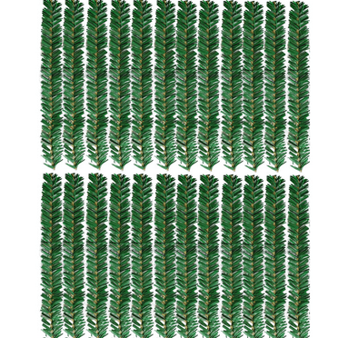 24Pcs Christmas Garland Ties Christmas Garland Artificial Pine Garland Soft Green Garland for Christmas Holiday Craft Decorations Gift Wrapping, 11.8in/30cm