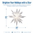 thumbnail image 3 of Keystone Holiday Outdoor 21" Prelit Christmas Holiday Star, White, 3 of 9