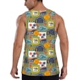 thumbnail image 3 of Xecao Hawaiian Style Men's Tank Top Workout Quick Dry Sleeveless Gym Jogging Muscle Shirts Summer Swim Beach Tops, 3 of 9