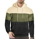 thumbnail image 1 of pstuiky manga larga para hombre, Sudadera con capucha de manga larga con bolsillo y diseño de patchwork liso informal para hombre camisetas de hombre xl, 1 of 6