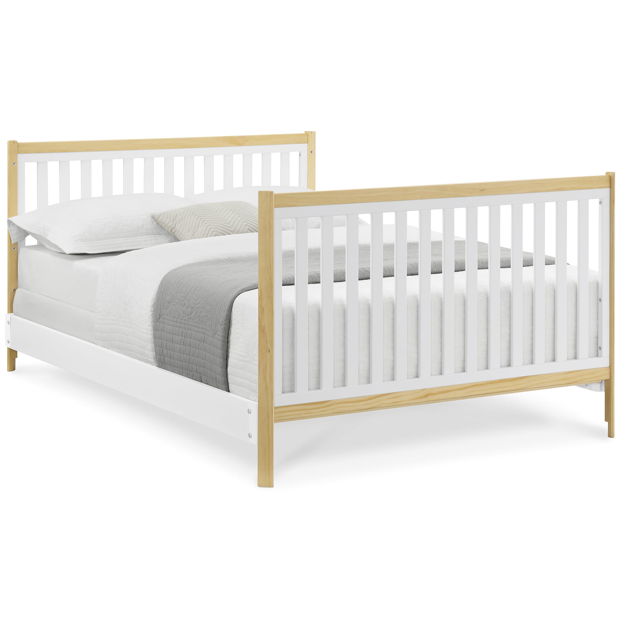 Delta Children Tribeca 4-in-1 Convertible Baby Crib, Greenguard Gold Certified, Bianca White w/Natural