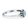 thumbnail image 2 of Bali Design Oxidized Style Larimar CZ Ring 925 Sterling Silver Size 5, 2 of 7