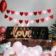 thumbnail image 6 of Felt Garland Heart Banner, Pre-Strung | Valentines Day Decorations | Red Pink Valentines Garland Banner | Anniversary Wedding Party Decorations | Outdoor Home Hanging Valentine's Day Decor, 6 of 8