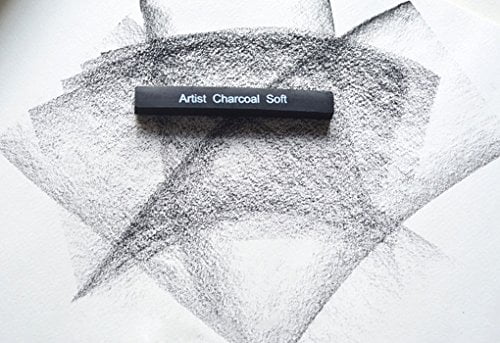Pack of 6 Hard Medium Shading Artists Drawing Charcoal Assorted Soft Compressed Charcoal Sticks Sketch Charcoal Sticks Charcoal Pencils for Drawing Sketching 