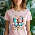 thumbnail image 5 of Christian His Love Endures Forever Psalm 136:1 Butterfly Cross T-Shirt, Light Pink, Size M, 5 of 6