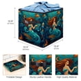 thumbnail image 3 of Mermaid Foldable Storage Box with Handle, 10.8"x10.5"x10.6", Large Capacity Organizer Bins, 3 of 6