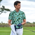 thumbnail image 6 of Balery Pineapple Sea Turtle Printed Men’s Short Sleeve Polo Shirt, Midweight Men's Shirt,Golf Polo shirts -X-Large, 6 of 9