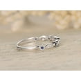 thumbnail image 3 of HeartsAndYou 0.8ct Natural Sapphire Diamond Wedding Band Stackable Women 14k SOLID White Gold, 3 of 9