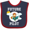 thumbnail image 3 of Inktastic Future Pilot Airplane for Boys Boys Baby Bib, 3 of 4