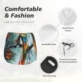 Adobk Exotic Birds Forest Print Women's Workout Shorts for Athletic Gym