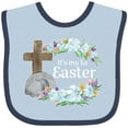 thumbnail image 3 of Inktastic It's My 1st Easter with Cross and Flowers Boys or Girls Baby Bib, 3 of 4