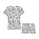 thumbnail image 3 of Safari Animal Print Design LKS306 Conjunto de pijama corto para mujer, 3 of 4