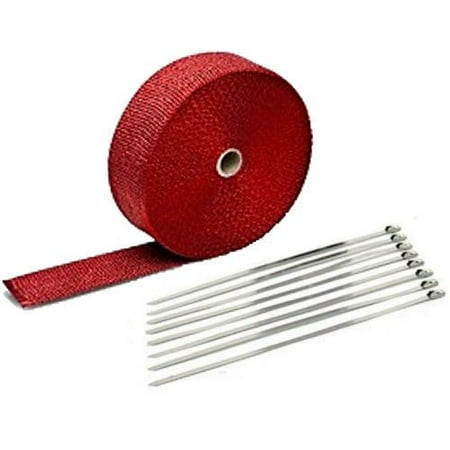Exhaust Insulating Wrap - RED LAVA EXHAUST PIPE HEAT WRAP 2
