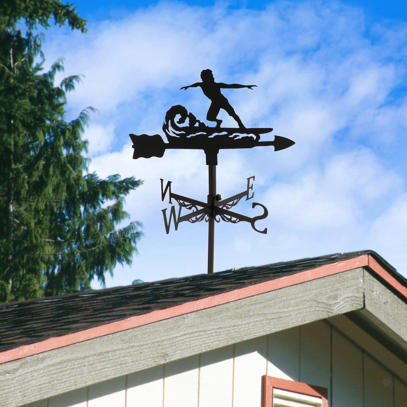Iron Weathervanes Garden Outdoor Weather Vane Surf