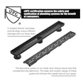 thumbnail image 3 of HEATGENE 36-Inch Linear Shower Drain in Matte Black - Stainless Steel Rectangular Shower Floor Drain - Removable Decorative Cover - Adjustable Leveling Feet - CUPC Certified, 3 of 7