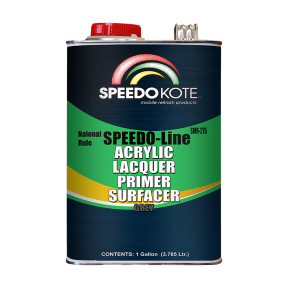 Speedokote SMR-275 Gray High Build Acrylic Lacquer Primer, 1 Gallon, Auto Body Paint