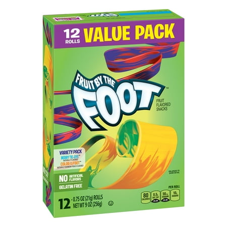 - (2 Pack) Fruit Snacks Fruit by the Foot Variety Snack Pack 12 Rolls