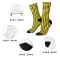 thumbnail image 5 of Honeii Yellow Checkered Plaid Print Adult Socks,Crew Socks,Casual Calf Socks,Daily Wear Socks for Men & Women, Perfect for Sports, Casual and Everyday Use, 5 of 6