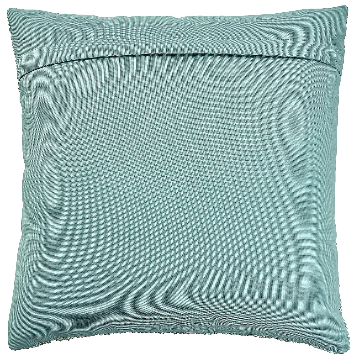 Mina Victory Woven Basketweave Indoor Outdoor Throw Pillow 18" x 18" Turquoise