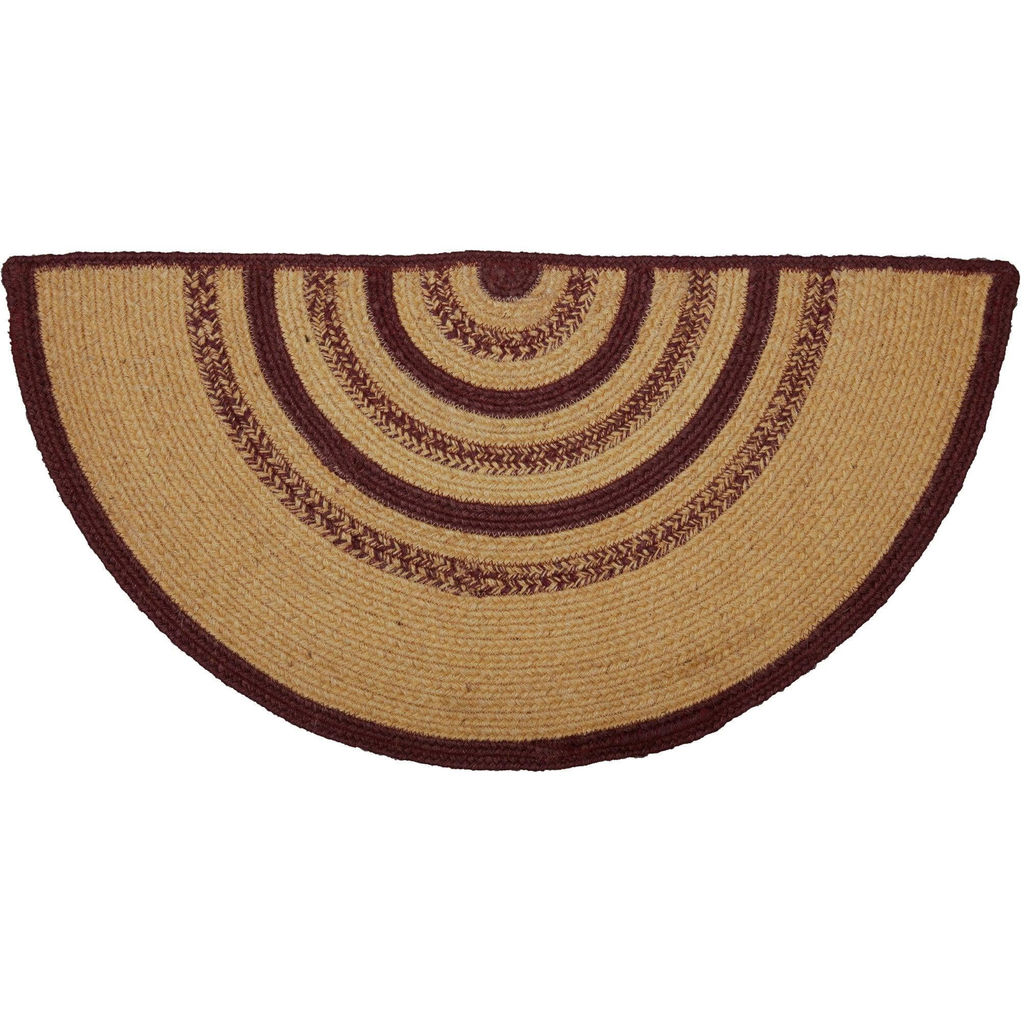 VHC Brands Potomac Jute Half Oval Braided Americana Star Rug