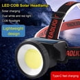 thumbnail image 2 of Blarkrus Lampe Frontale Solaire Haute Puissance, Veilleuse DEL Réglable à 45° avec Batterie Rechargeable USB 1200 mAh Longue Durée pour Camping, Randonnée, Pêche en Plein Air, Étanche et Mains Libres, 2 of 8