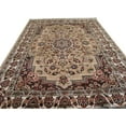 thumbnail image 2 of Beige Tan Beauty Floral Oriental Area Rug Hand Knotted Wool Silk Carpet (6 x 4)', 2 of 9