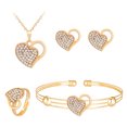 thumbnail image 3 of Wentin Reduced Bracelets Gold Plated Heart Cubic Zirconia Cz Jewelry Sets For Women, 3 of 10