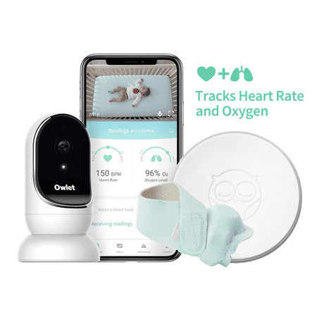Owlet Baby Monitor Duo, Smart Sock 2 Monitor + HD Video Cam