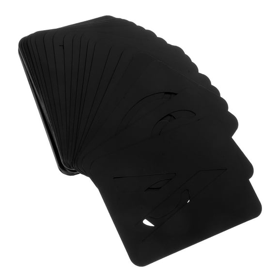 WEUVEB Black Letter and Number Stencils for Crafting, Painting, Scrapbooking, and Creative Projects