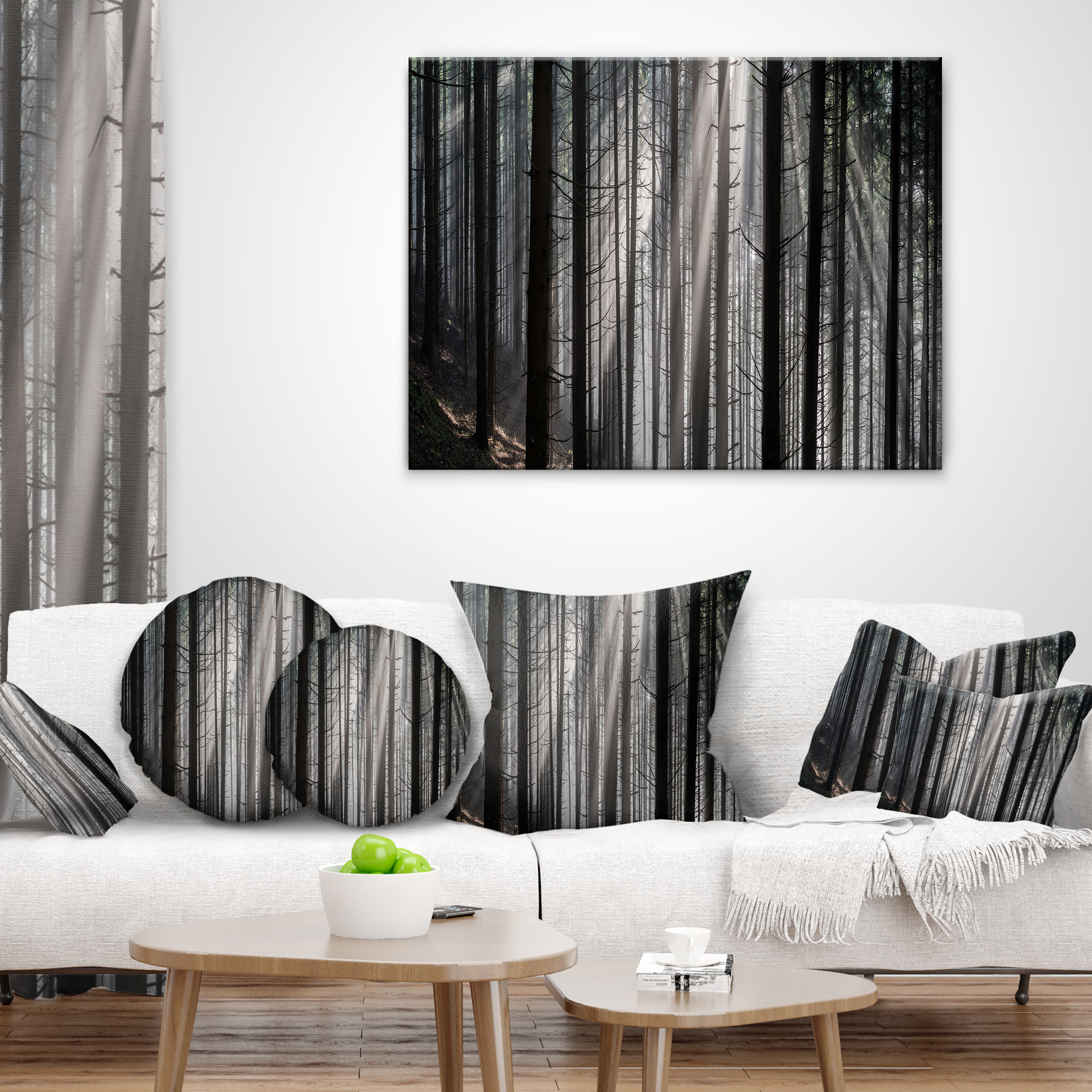 Designart 12" x 20" Multi-color Polyester Throw Pillow