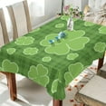 thumbnail image 4 of Saint Patrick Clover Buffalo Tablecloth Rectangle Colorful Table Cloth Large Square Table Cover for Dining Kitchen Party 60"x108" Decor Gift, 4 of 7