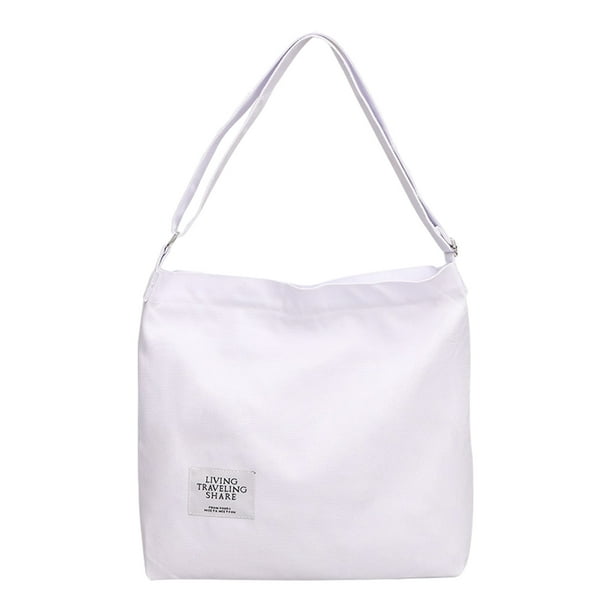 Sonducket Bolso de lona resistente y duradero de tela para todas las necesidades, bolso de compras, bolso de lona Bolsas de mensajero y de hombro blanqueado
