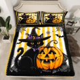 thumbnail image 2 of Manfei Lovely Car Kitten Bed Sheets,Funny Pumpkin Bats King Sheets,Kids Halloween Theme Sheet Set For Teens,Luxury Bedroom Decor,4-Piece, 2 of 7