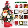 thumbnail image 1 of 19.6" Mini Christmas Tree Set, Tabletop Artificial Christmas Tree, LED String Lights, Christmas Tree Ornaments for Christmas Table Top Desk Decor Home Indoor Decoration, 1 of 8