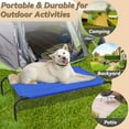 thumbnail image 3 of PHYEX Raised Dog Bed for Large Dogs, Breathable Dog Cot Bed for Summer, 50.5" L x 30.5" W x 7.8" H, Blue, 3 of 7