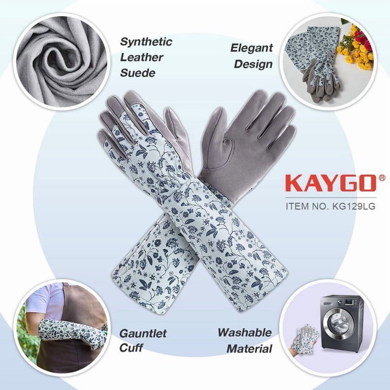 KAYGO Long Sleeve Gardening Gloves for Women, Elbow Length photo 2