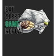 thumbnail image 2 of Eat, Sleep, Game, Repeat Youth Black Long Sleeve Hoodie-Medium, 2 of 6